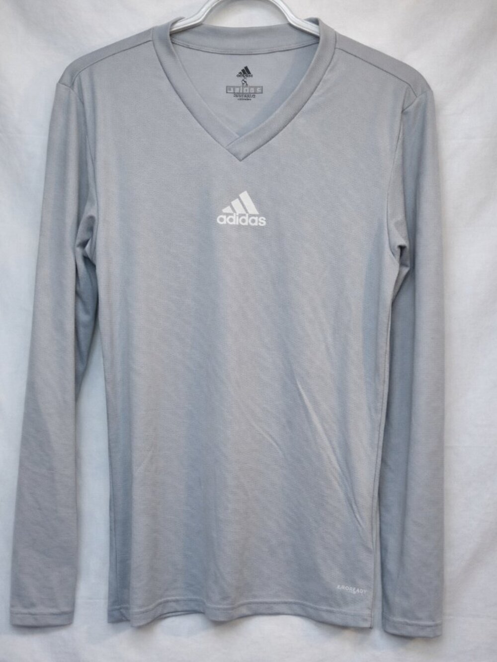 adidas Women"s Long-Sleeve V-Neck Shirt - Gray Size: S